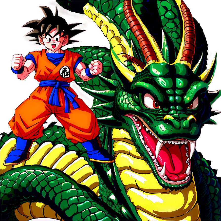 Goku Riding Shenron Png Vpl42 PNG Image