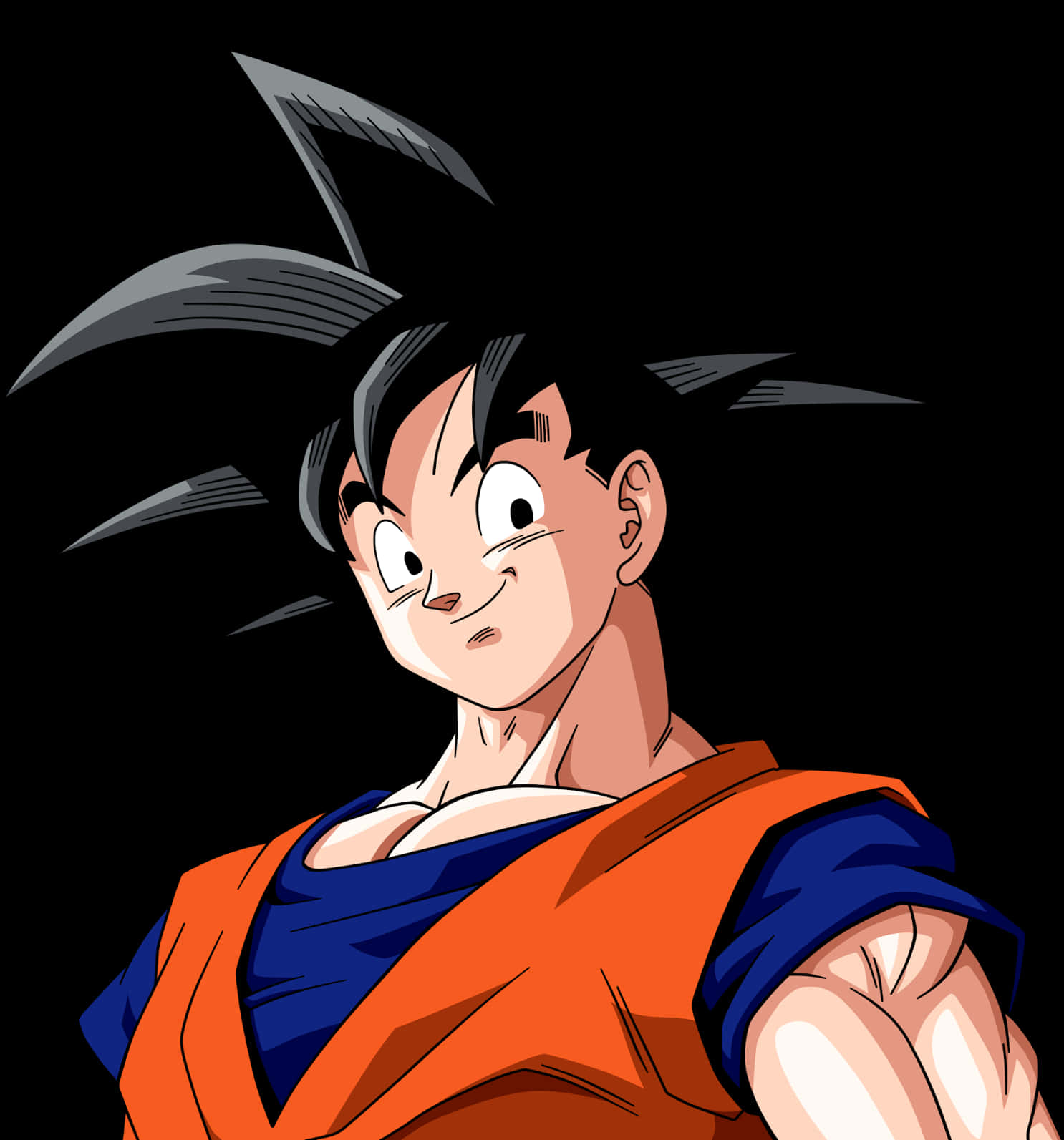 Goku Smiling Portrait Dragon Ball Z PNG Image