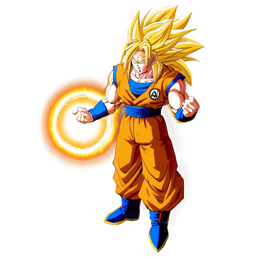 Goku Ssj3 With Energy Sphere Png Kcl2 PNG Image