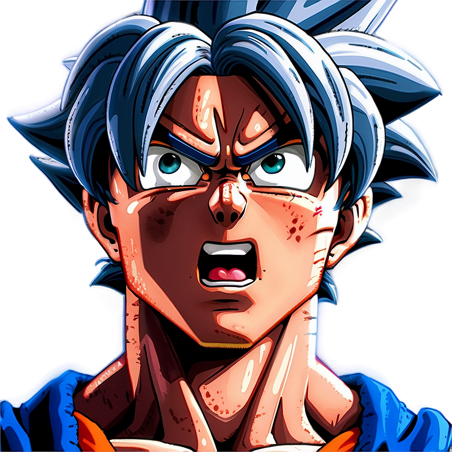 Goku Ultra Instinct Close-up Png Yod67 PNG Image