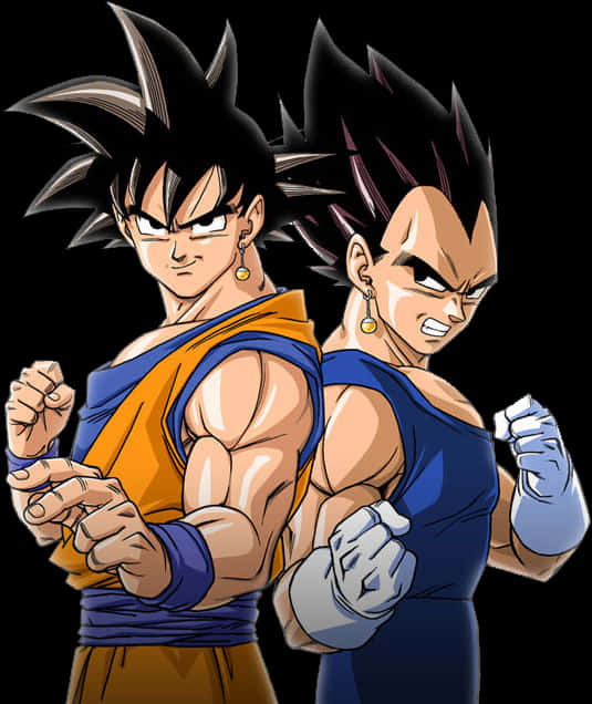 Gokuand Vegeta Readyfor Battle PNG Image