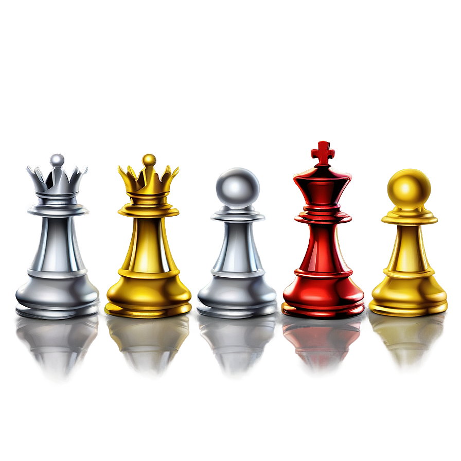 Gold And Silver Chess Pieces Png 88 PNG Image