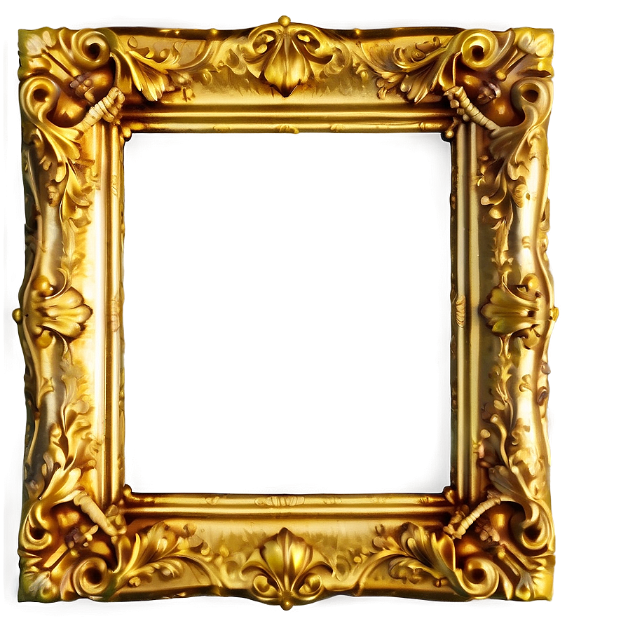 Gold Antique Frame Png Itc PNG Image