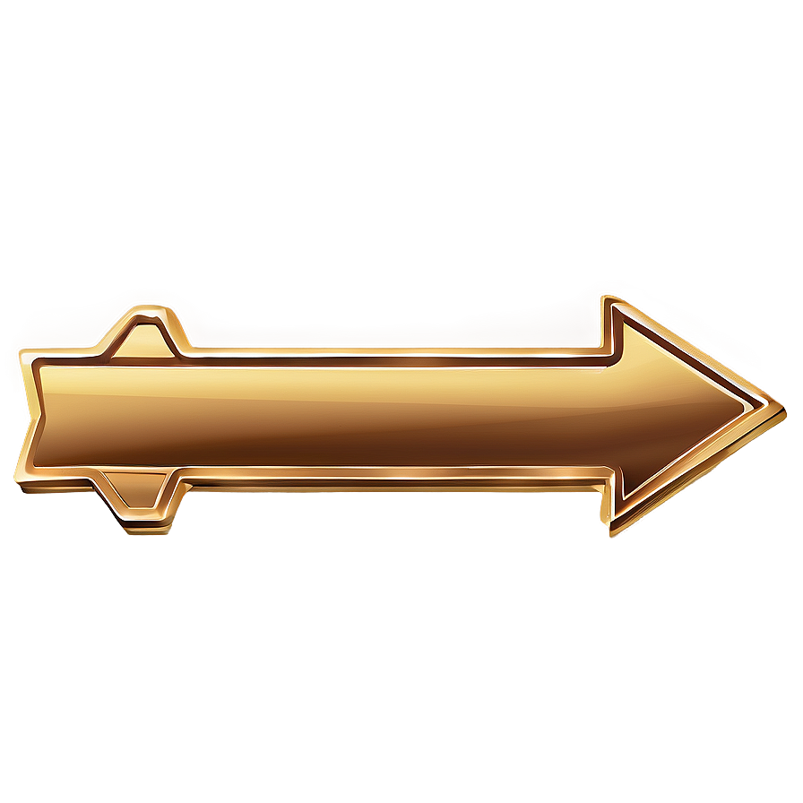 Gold Arrow Direction Sign Png 87 PNG Image