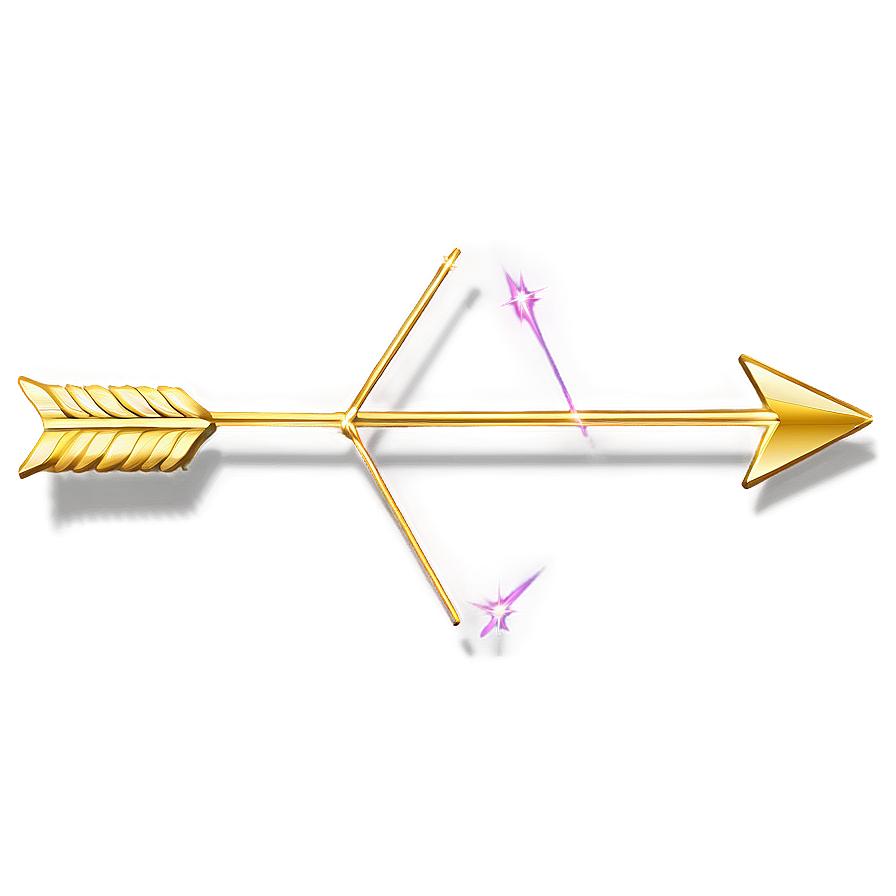 Gold Arrow With Sparkles Png Mit14 PNG Image