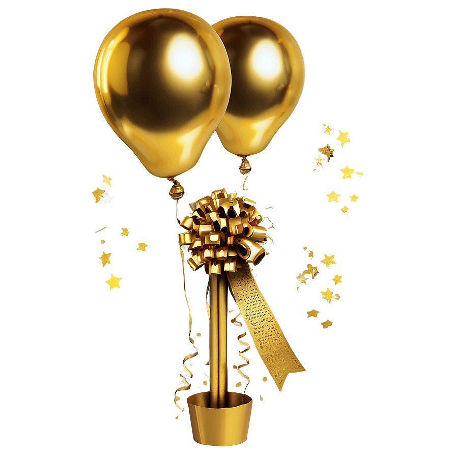 Gold Balloon Bundle Png Tab47 PNG Image