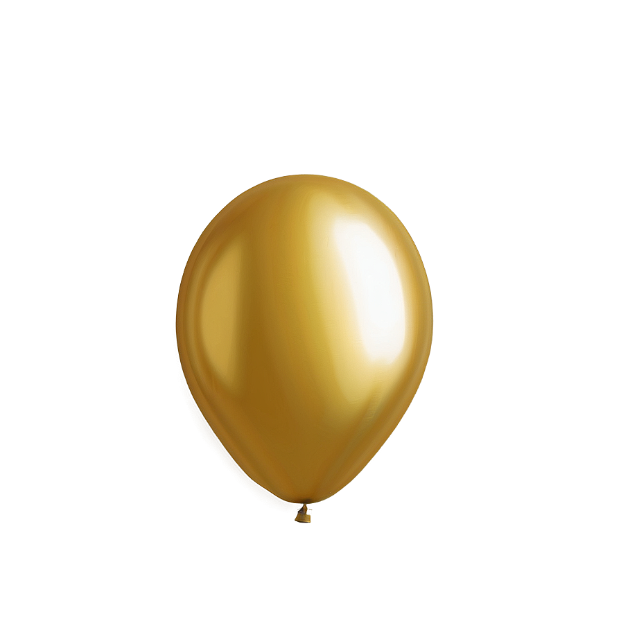 Gold Balloon On White Png Idr1 PNG Image