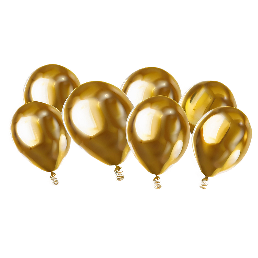 Gold Balloons For Party Png Ufw80 PNG Image