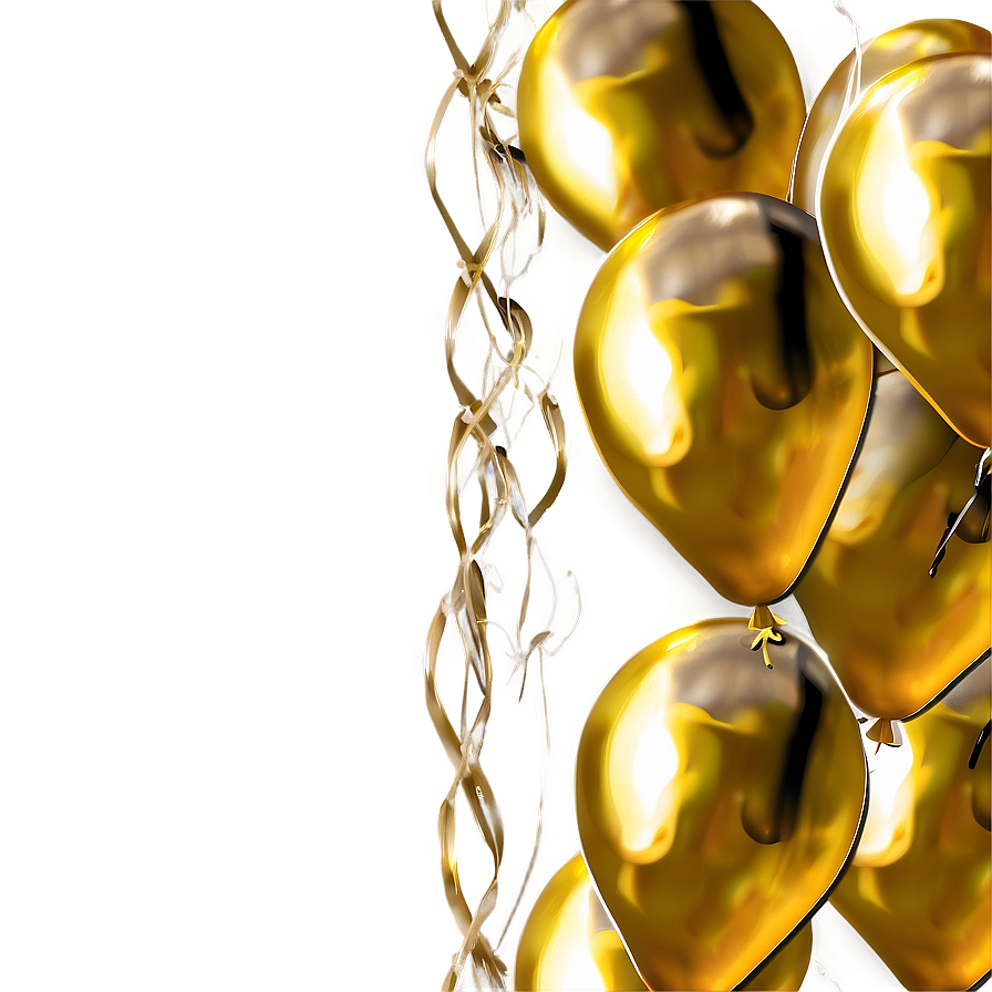 Gold Balloons Png 05252024 PNG Image