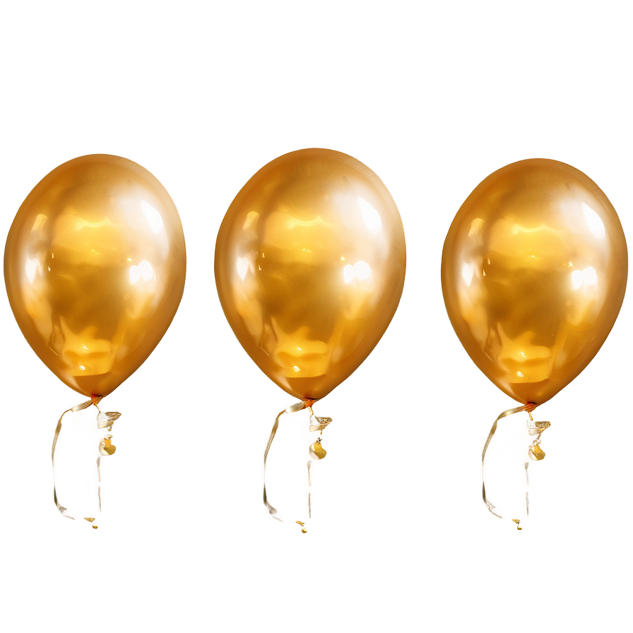 Gold Balloons Set Png 81 PNG Image