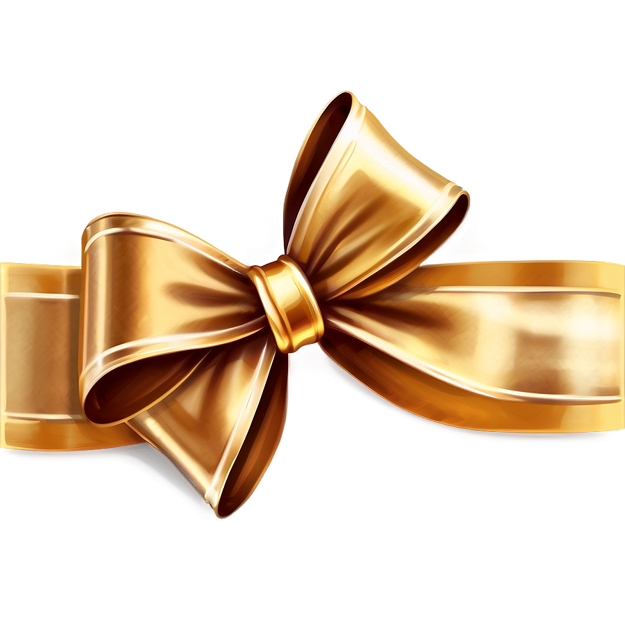 Gold Bow For Celebration Png Flt59 PNG Image