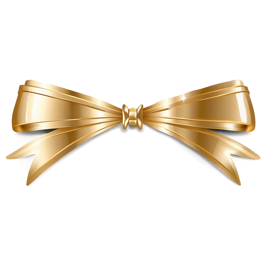 Gold Bow For Design Png Qrj PNG Image