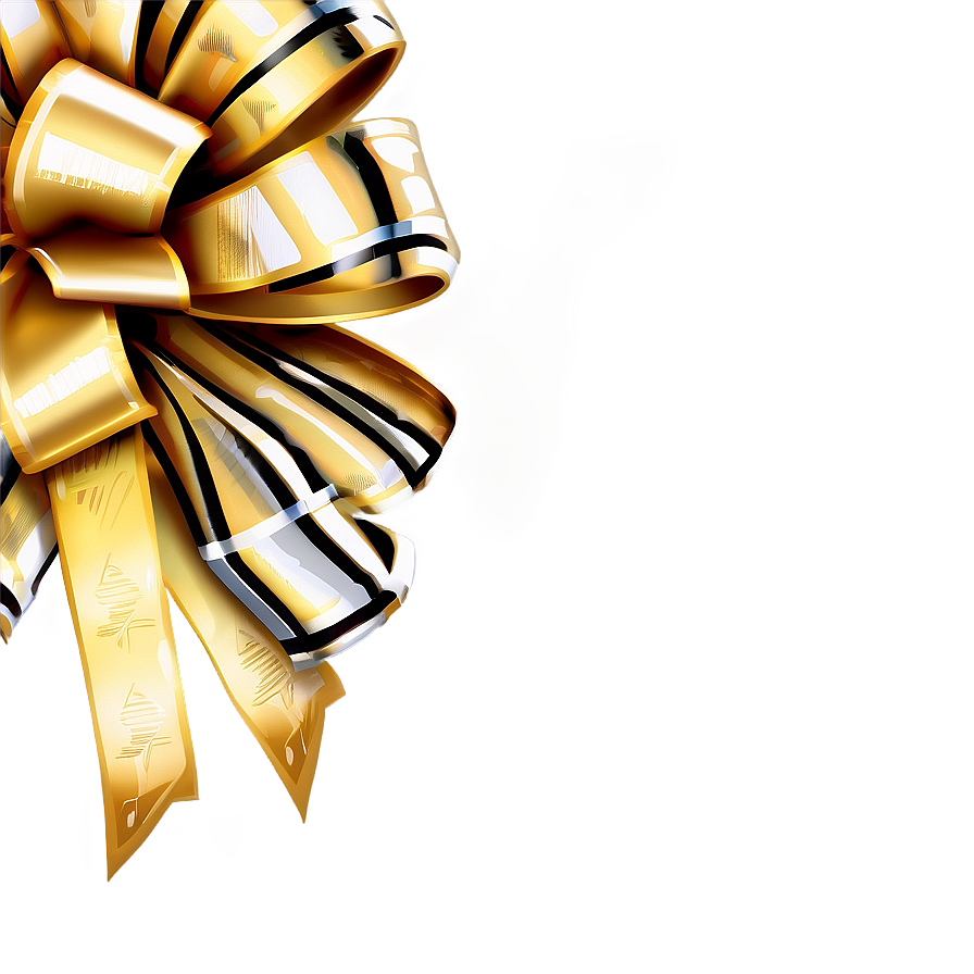 Gold Bow For Present Png Hom PNG Image