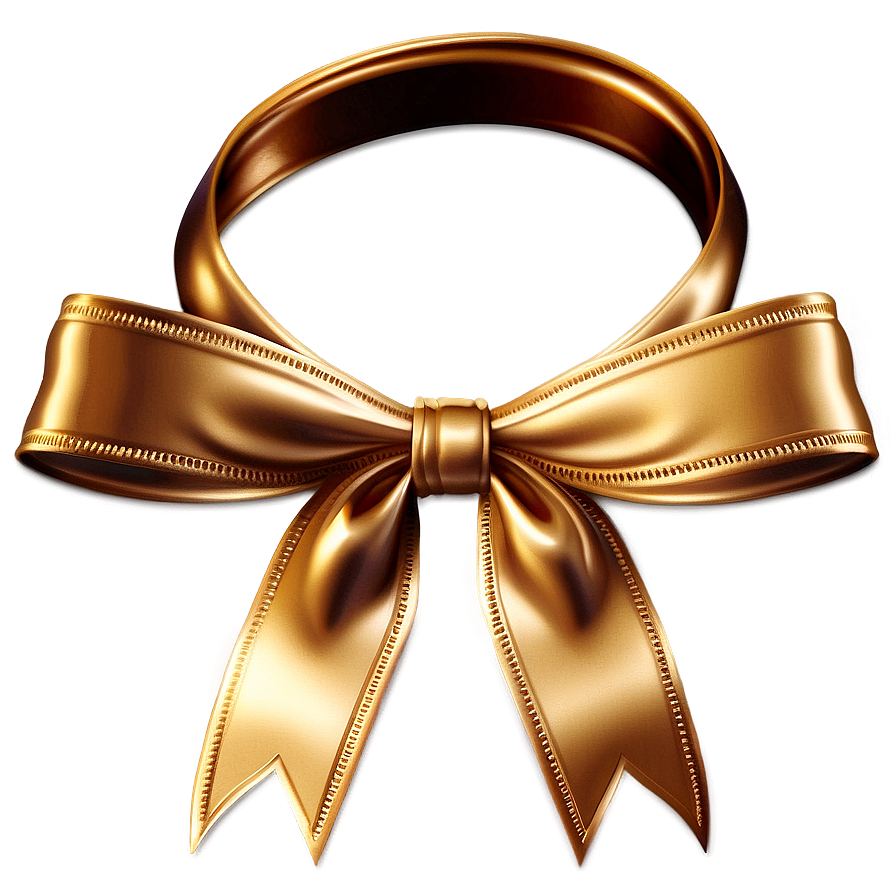 Gold Bow Top View Png Ody42 PNG Image