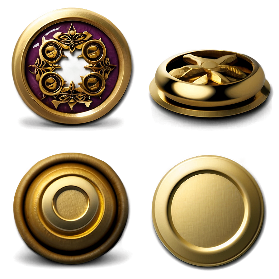 Gold Button Collection Png 41 PNG Image