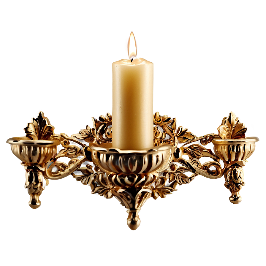 Gold Candle Holder Png Afm PNG Image