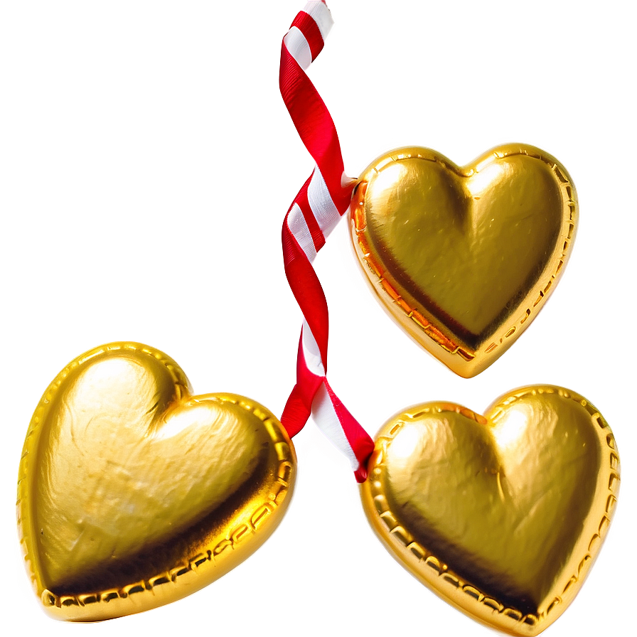 Gold Candy Hearts Png Kti PNG Image