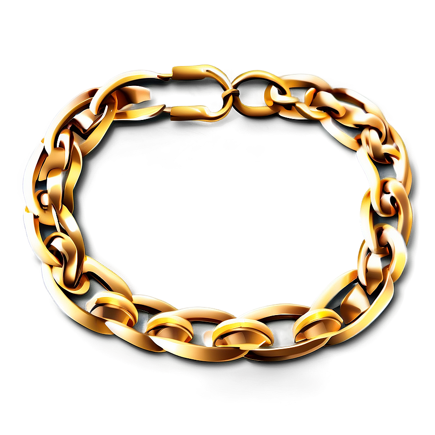 Gold Chain A PNG Image