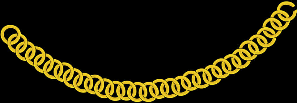 Gold Chain Black Background PNG Image