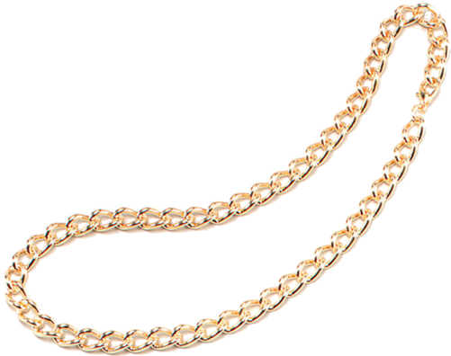 Gold Chain Gangster Accessory PNG Image