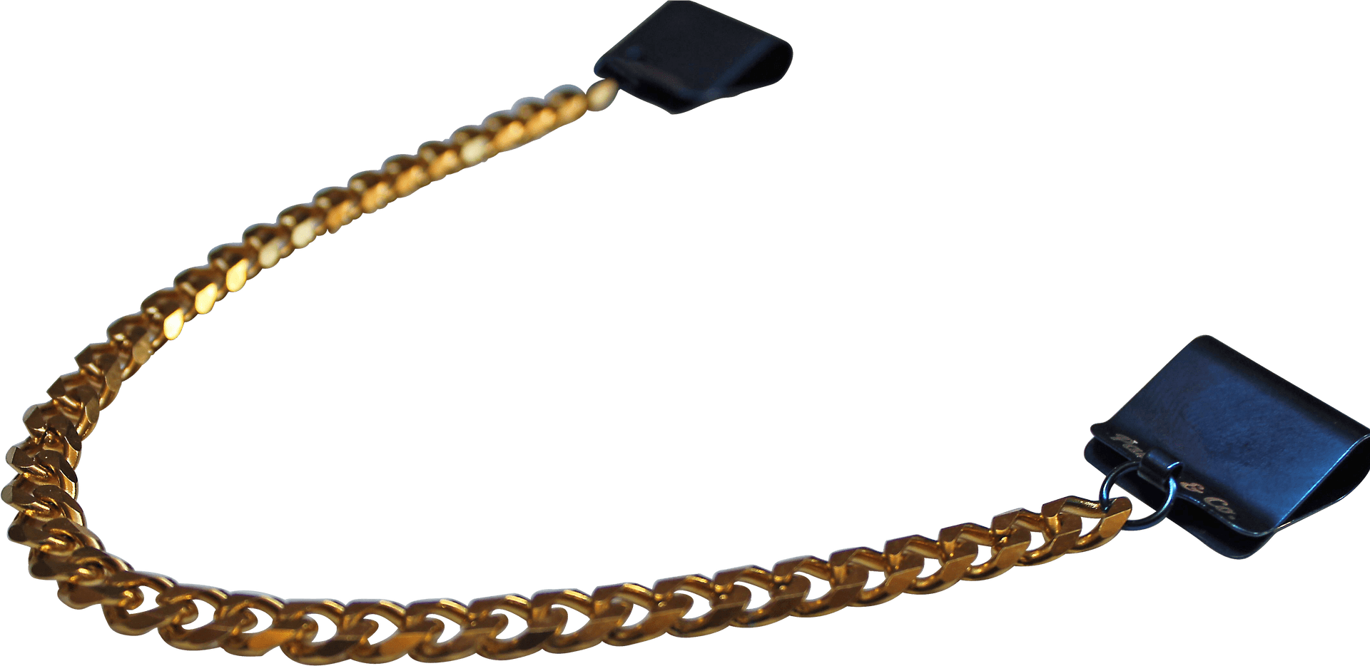 Gold Chain Wallet Accessory Gangster Style PNG Image