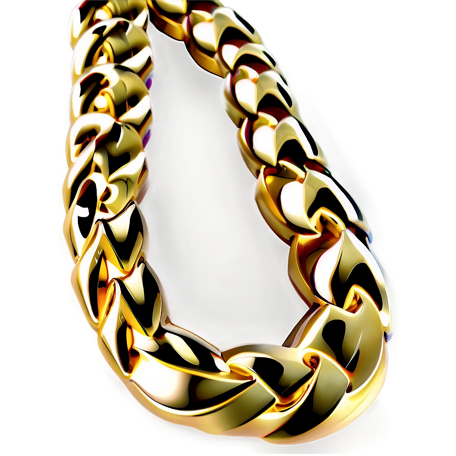 Gold Chain With Beads Png 05042024 PNG Image