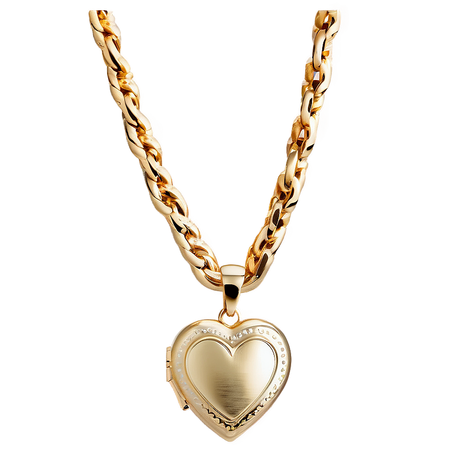 Gold Chain With Locket Png Gpl PNG Image