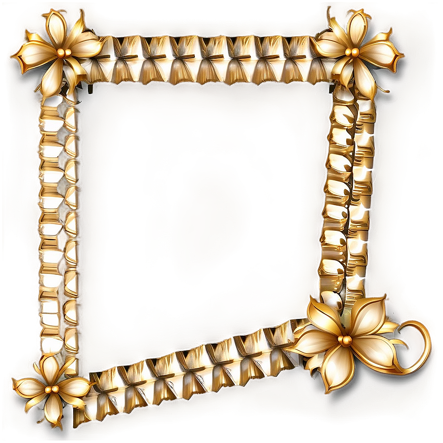 Gold Christmas Border Png Qhh13 PNG Image