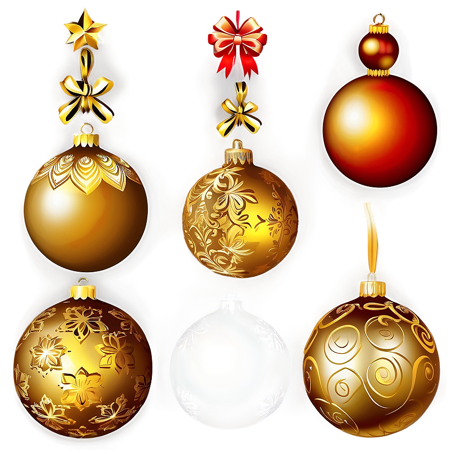 Gold Christmas Ornaments Png Bwi93 PNG Image