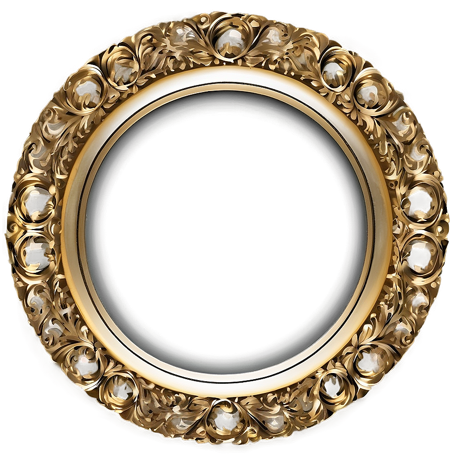 Gold Circle Frame Clipart Png 06262024 PNG Image