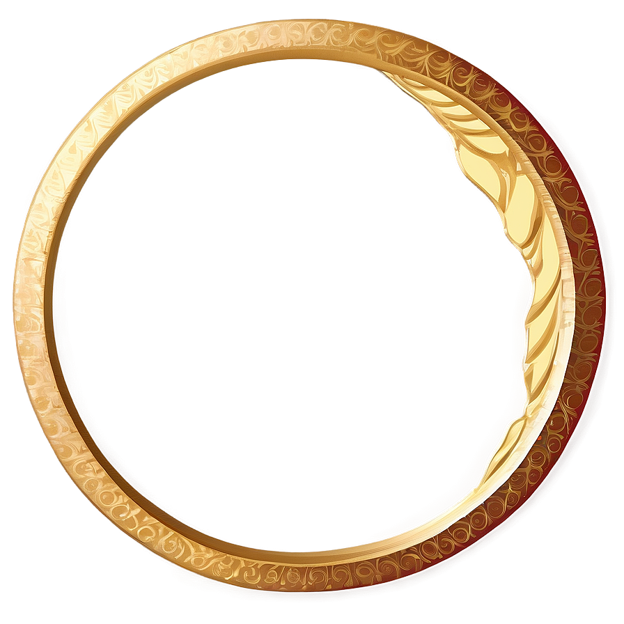 Gold Circle Frame For Invitation Png Ebu3 PNG Image