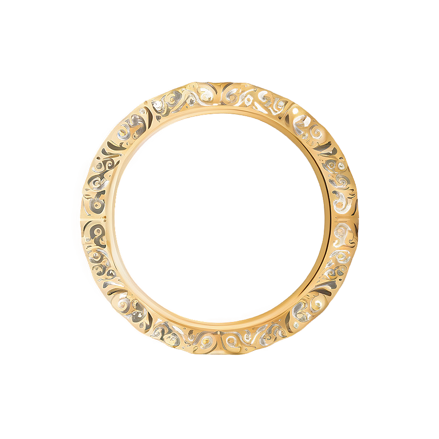 Gold Circle Frame For Invitation Png Tif33 PNG Image