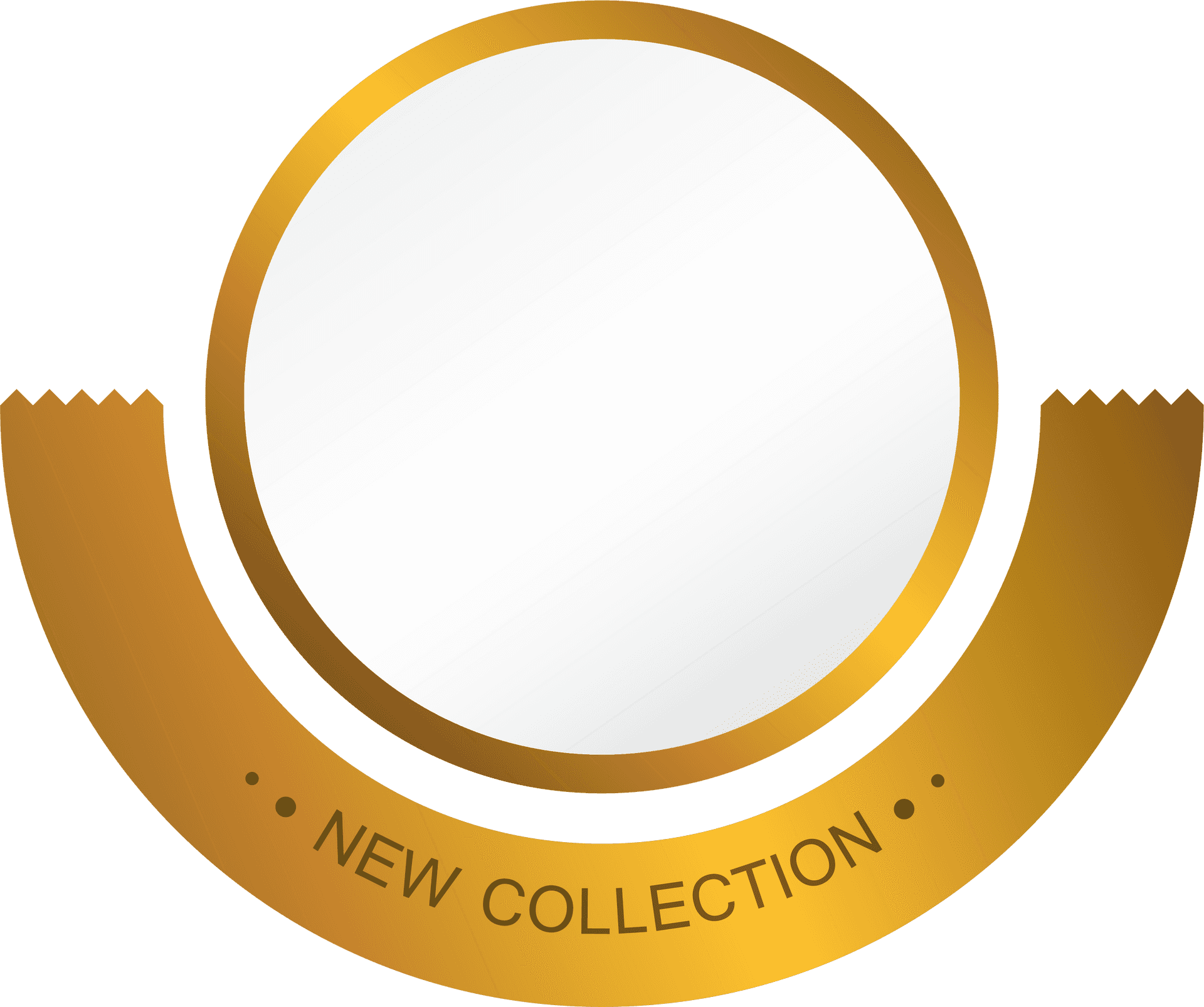 Gold Circle New Collection Badge PNG Image