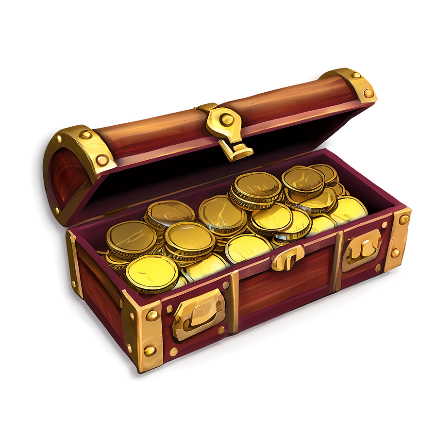 Gold Coin In Chest Png Ssd44 PNG Image