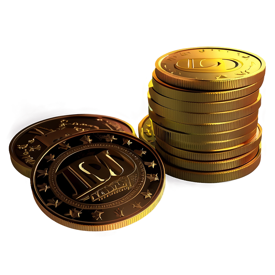 Gold Coins And Cash Png Fns PNG Image