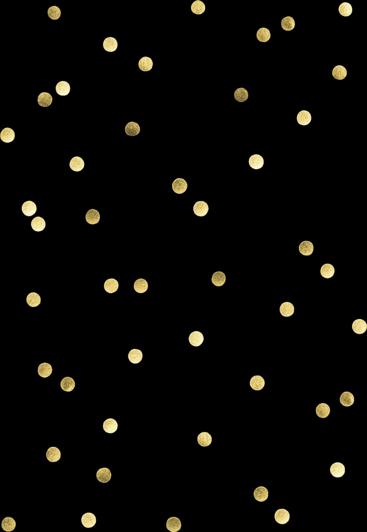 Gold Confetti Black Background PNG Image