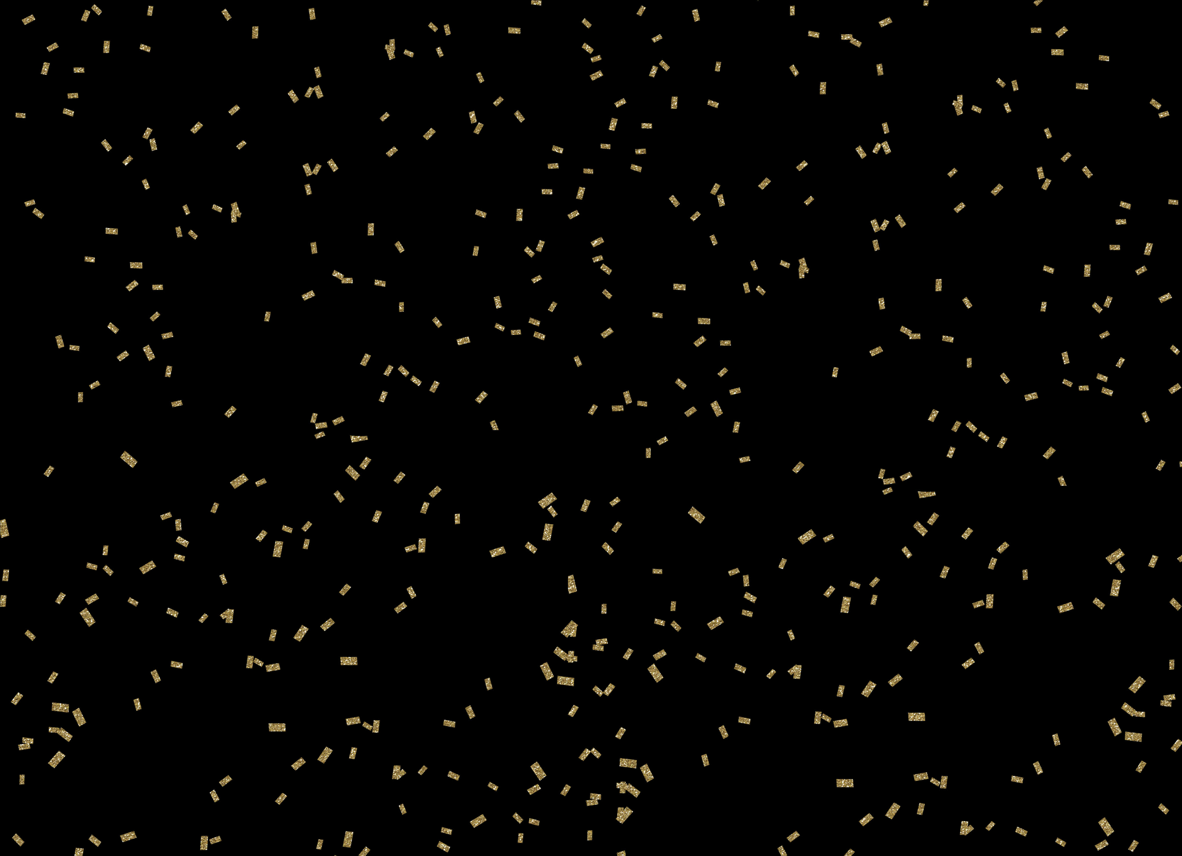 Gold Confetti Black Background PNG Image