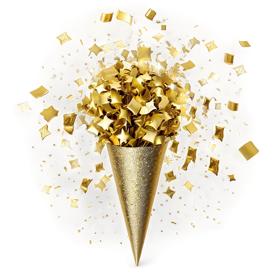 Gold Confetti Revelry Png Aag34 PNG Image