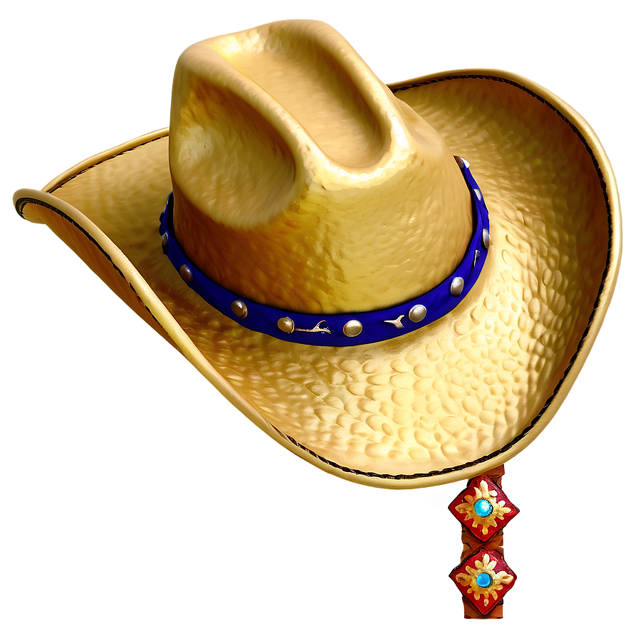 Gold Cowgirl Hat Png Qmt PNG Image