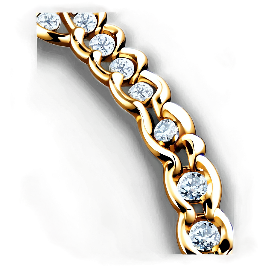 Gold Diamond Chain Png 45 PNG Image