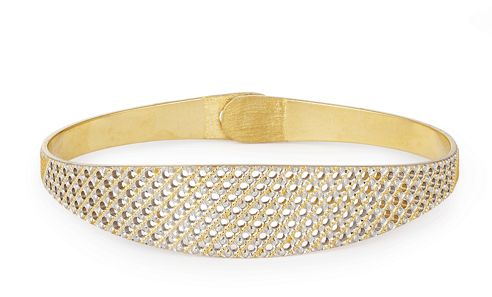 Gold Diamond Studded Bangle PNG Image