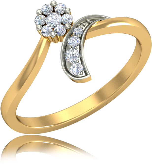 Gold Diamond Wedding Ring Clipart PNG Image