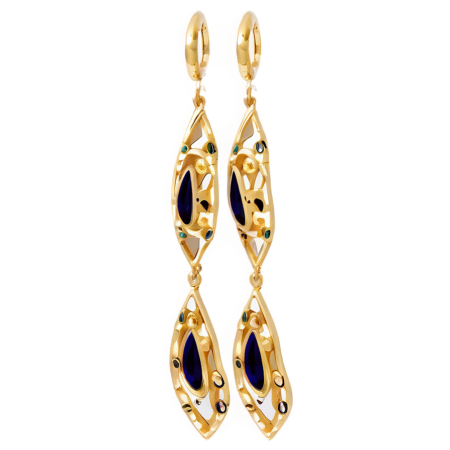 Gold Earring Set Png Nkw PNG Image