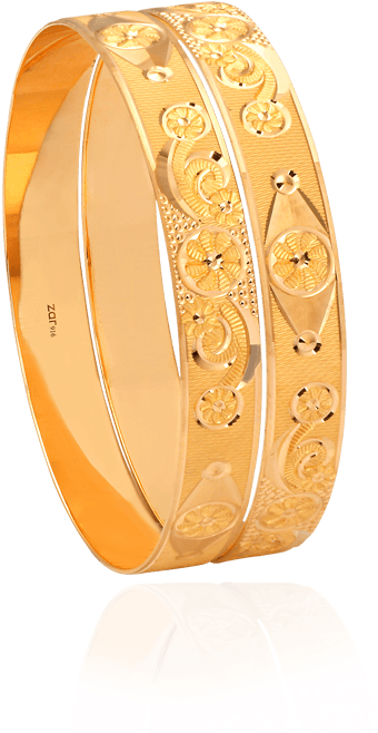 Gold Embossed Bangle Design PNG Image