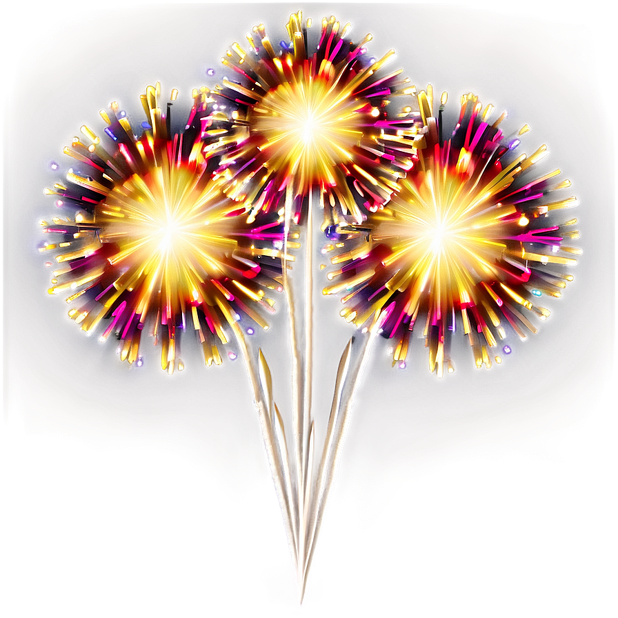 Gold Fireworks D PNG Image