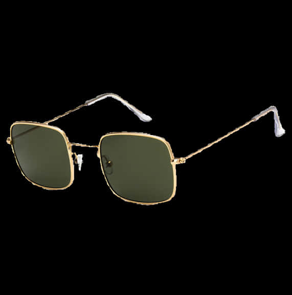 Gold Frame Aviator Sunglasses PNG Image