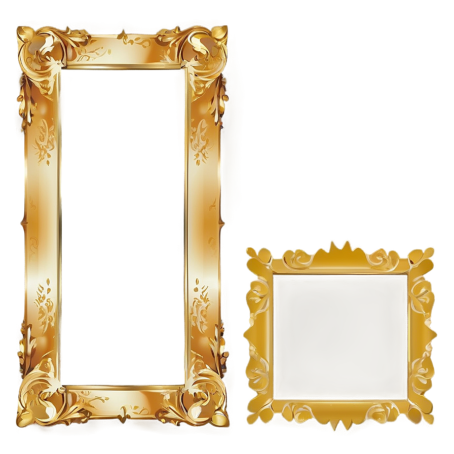 Gold Frame Silhouette Png Htw69 PNG Image