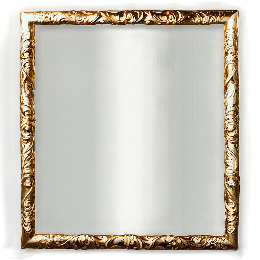 Gold Frame With Glass Png 05042024 PNG Image