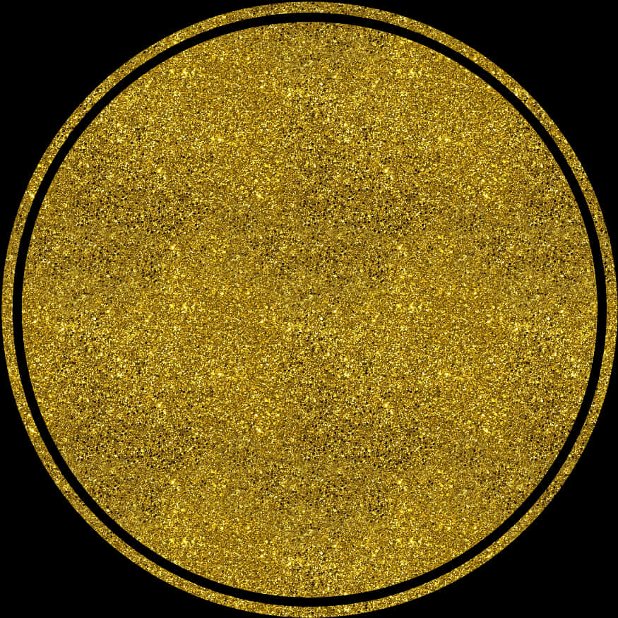 Gold Glitter Circle Texture PNG Image