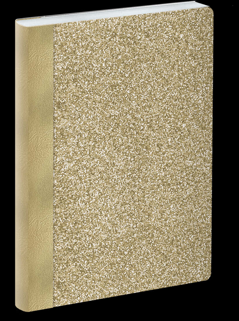 Gold Glitter Covered Book PNG Image